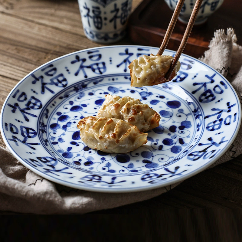 Aiyueju японская импортная керамическая посуда Fu, тарелка с персонажем, большая глубокая тарелка, японская тарелка для блюд, тарелка для рыбы, бытовая