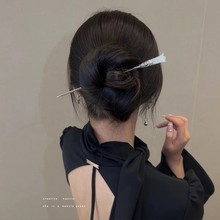 气质木兰花发簪女古风步摇汉服发饰高级感盘发钗子新中式发张簪子