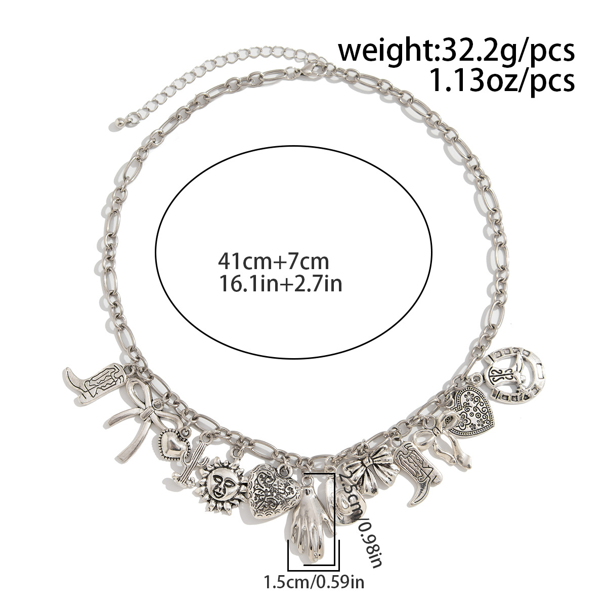 12g Weight Lobster Trigger Clasp Closure Clasp Closure Type Alloy Pendant Material Multi Charms Necklace Classification Alloy Chain Material cable chain Chain Type 1 Piece Quantity Holiday, Travel Occasion Alloy Material Geometric, Heart Shape, Shell Pattern All Seasons Season Women's Gender Plating Design Vacation, Marine Style Style Vacation Marine Style Geometric Heart Shape Shell Alloy Cable Chain Lobster Trigger Clasp Closure Layered Necklaces Wholesale 21