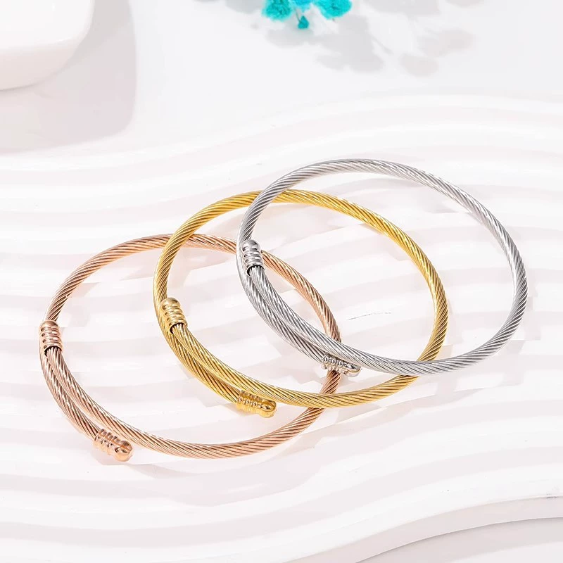 Европейская и американская трансграничная нержавеющая сталь из витой проволоки браслет открытие бисера браслет браслет diy браслет аксессуары