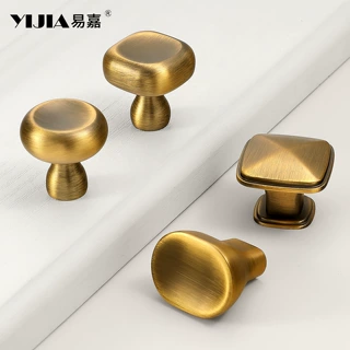法式复古锌合金拉手轻奢衣柜橱柜抽屉鞋柜茶几家具古铜色柜子把手