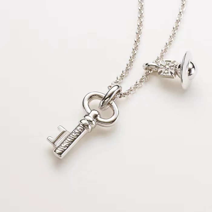 1 Piece Quantity Daily Occasion Simple Style Planet Key Alloy Women's Pendant Necklace