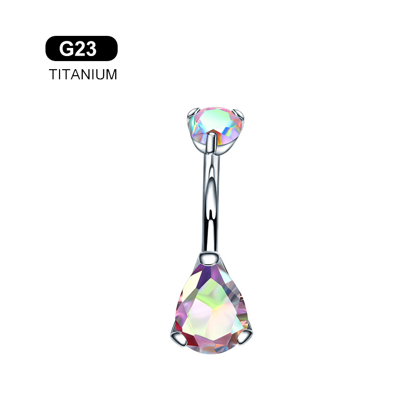 Belly button piercing with zircon, Amazon, material