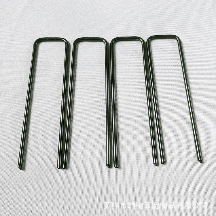 现货供应喷涂草皮钉户外大棚固定钉三维网地钉U型防草布专用花卉