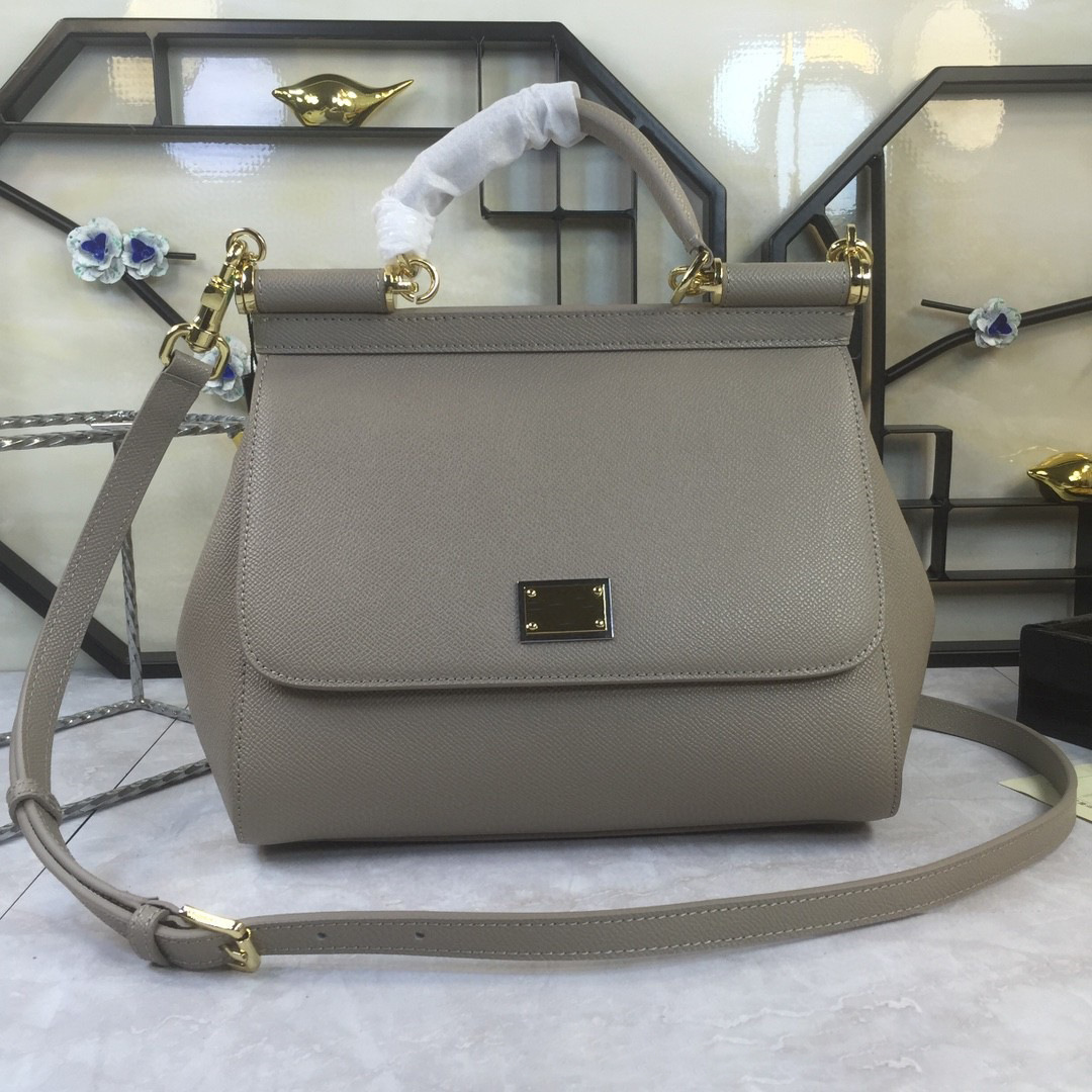 2025 New Women's Handbag Solid Color Versatile Elegant Cowhide Grain Leather Simple Shoulder & Crossbody Bag - Thumbnail 4