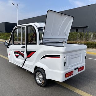 新國標可上牌皮卡全封閉電動三輪車目錄家用載貨接送學生快遞代步