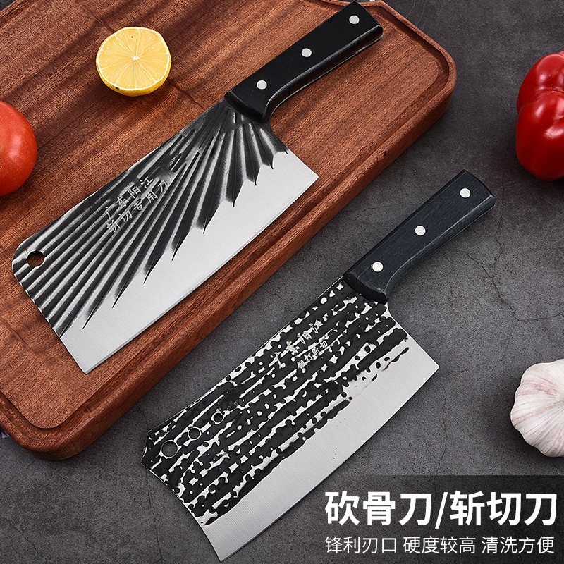 Rural cooking knife, household forging and chopping two-in-one knife, slicing knife, bone-cutting knife, sharp kitchen knife manufacturer
