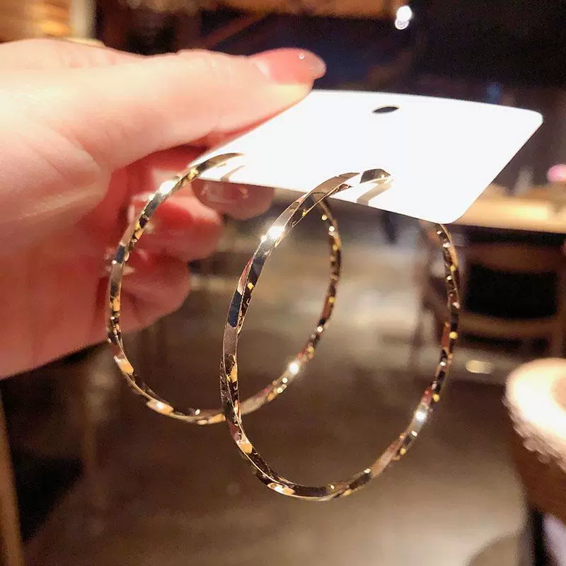 Capacious large earrings, silver 925 sample