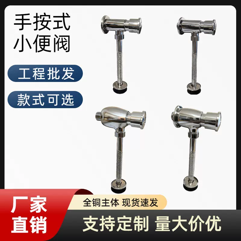 铜小便器冲水阀卫生间大小便延时手按式冲洗阀立式蹲便器自动家用