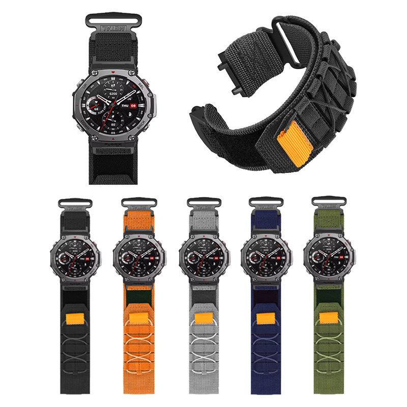 Suitable for Huami Amazfit T-Rex3 Nylon Woven Tooling Strap Huami Rex3 Nylon Velcro Strap Suitable for Huami Amazfit T-Rex3 Nylon Woven Tooling Strap Huami Rex3 Nylon Velcro Strap