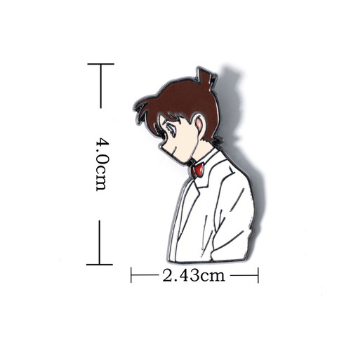 Custom-made Detective Conan Shinichi, Shinichi and Ran's wedding celebration gifts, wedding dress photo brooch jewelry, alloy badge