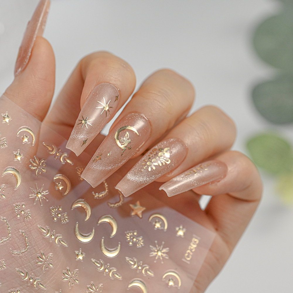 10g Weight Nail Decoration Accessories Nail Supplies 1 Set Quantity Starry Sky, Heart Shape Pattern Sweet, Solid Color Style Sweet Solid Color Starry Sky Heart Shape Paper Nail Decoration Accessories 1 Set 2