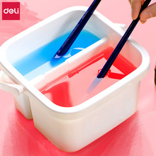 得力三合一洗笔筒美术生专用洗笔桶涮笔筒多功能水彩水粉颜料批发