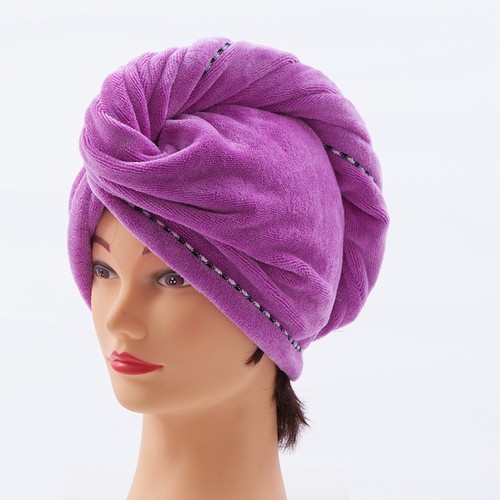 Superfine fiber cute shower cap and hair drying cap for women, thickened, super absorbent, quick-drying, hair drying towel