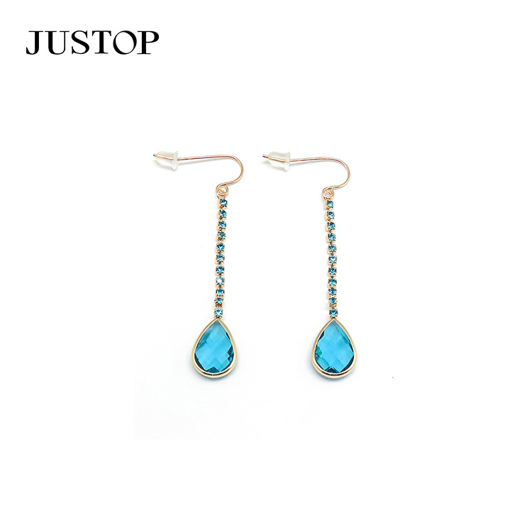 Water Droplet Earrings - Pink