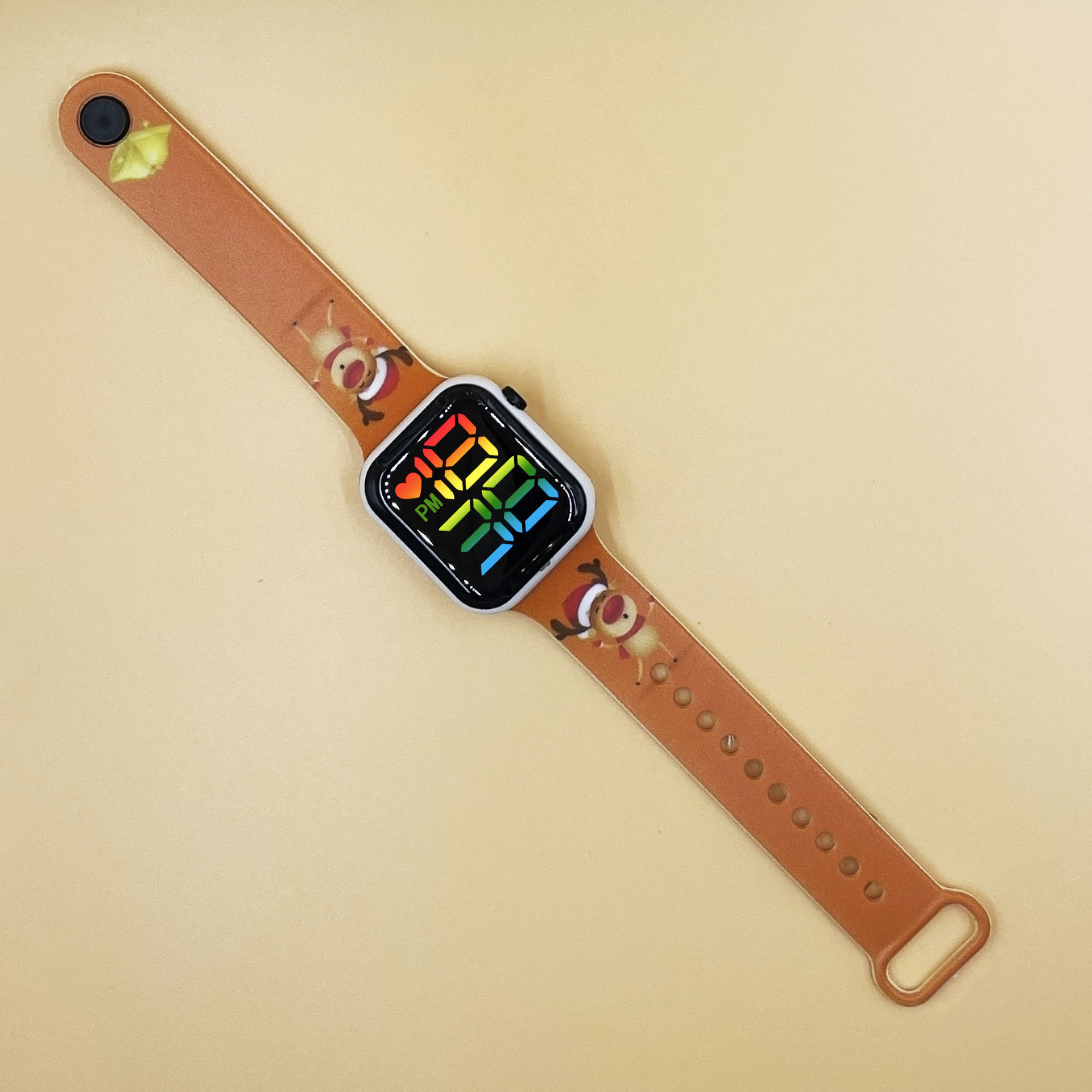 El comercio exterior de impresión en color de dibujos animados LED reloj electrónico color fresco luz botón digital niños estudiante reloj fuente de fábrica