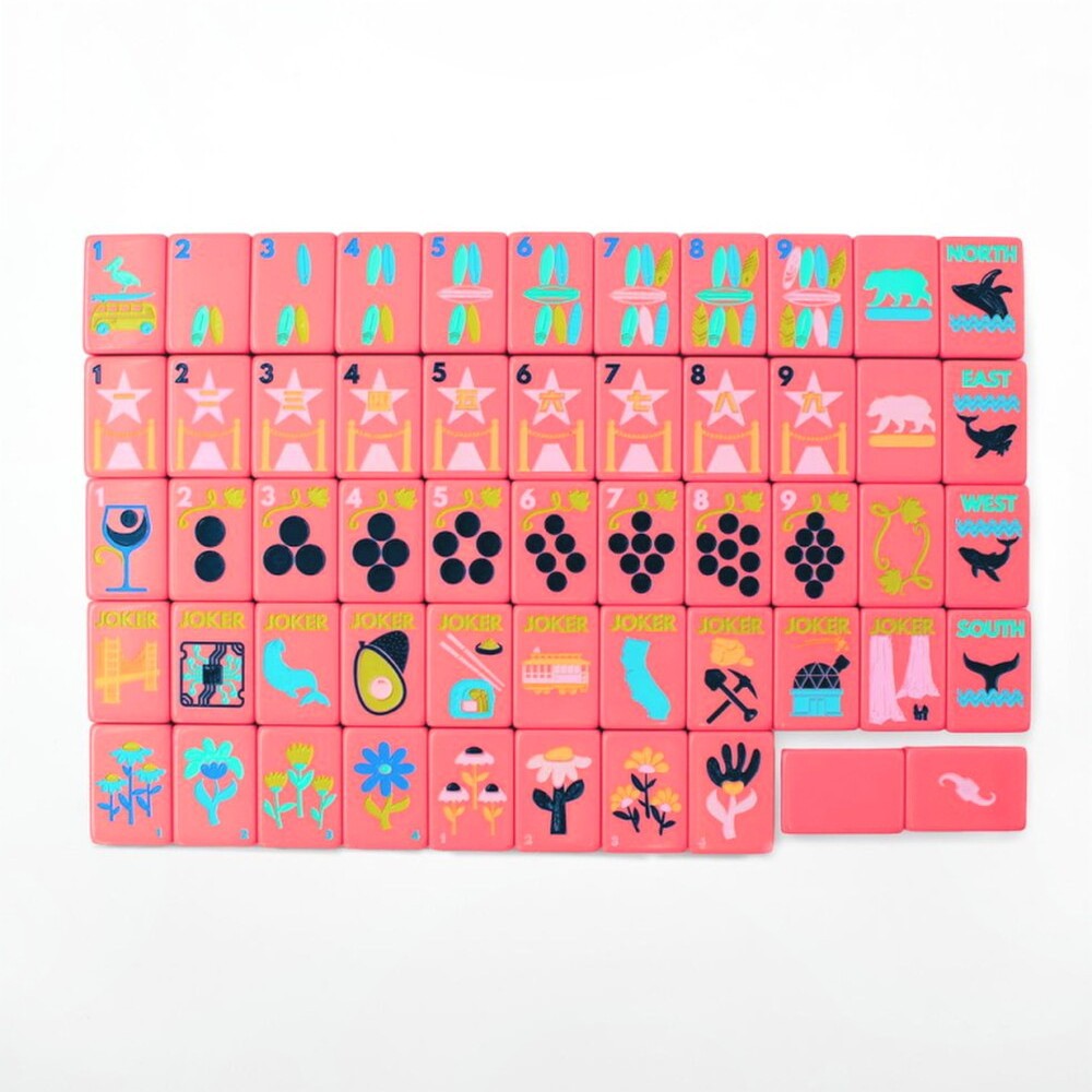 In stock, direct from the manufacturer, American mahjong set made of high-quality acrylic with exquisite patterns, suitable for home use and as a gift