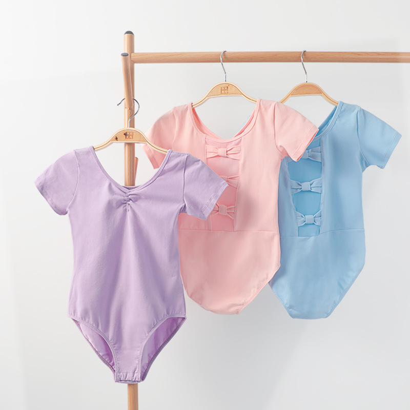 Ropa de baile para niños falda de Ballet de verano para niñas de manga corta de clasificación arco bailando niñas traje de baile chino