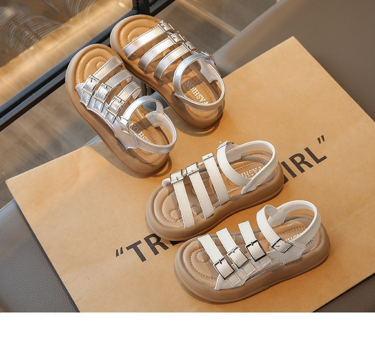 Mädchen Gladiator Sandalen Mit Knöchelriemen Für Den Sommer_voghion.com