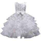 (Трансграничная торговля), детское вечернее платье с бантиком, Amazon, в корейском стиле, подходит для подростков