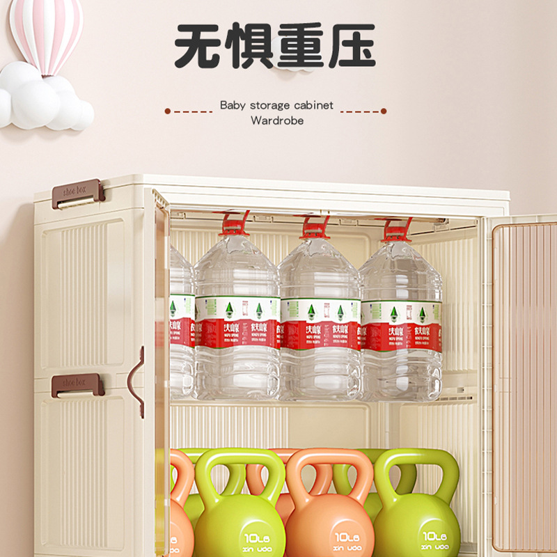 Mayorista casero armario plegable multicapa sala de estar móvil snack acabado armario de almacenamiento tipo armario de piso