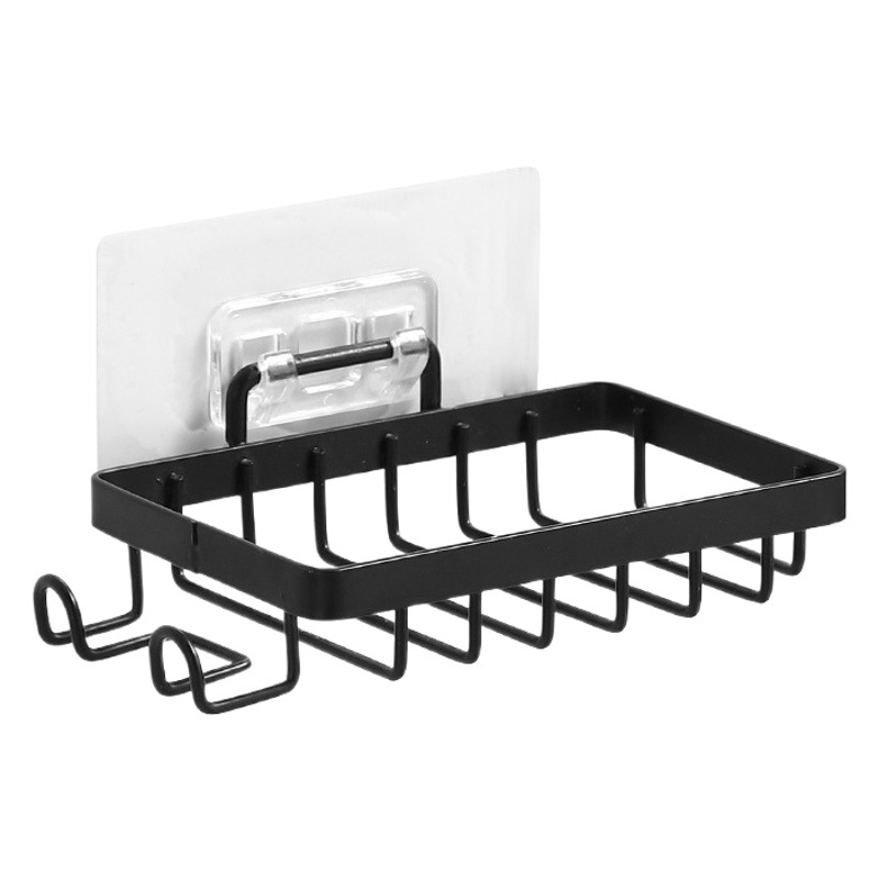 304 estante de jabón de acero plano Baño de acero inoxidable de doble capa ponche libre montado en la pared caja de jabón drenaje rack de almacenamiento