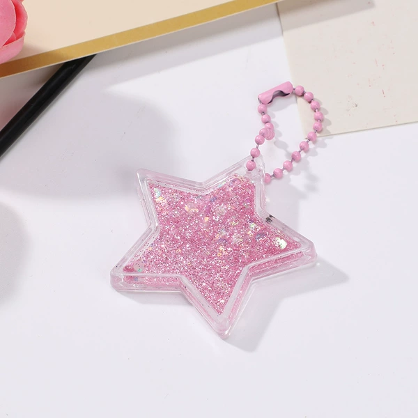 Small pink pentagram stream sand contains beads chain