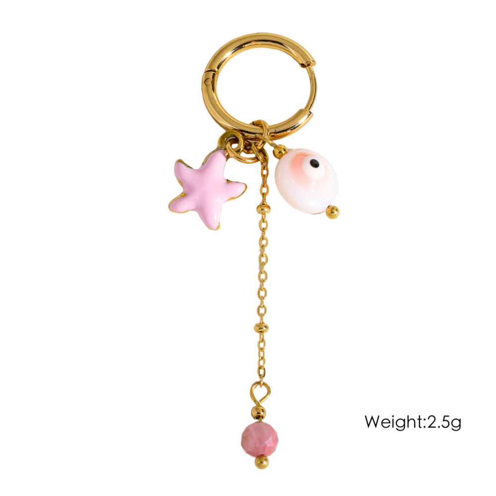 2g Weight PVD Coated Gold Plating Process 304 Stainless Steel Ear Needle Material Real Gold Plated Plating Material Charm Sleeper Hoop Earrings, Drop Earrings Classification 1 Piece Quantity Daily Occasion 304 Stainless Steel Material Starfish, Dolphin, Heart Shape Pattern All Seasons Season Women's Gender Marine Style Style Waterproof Non Tarnish, Plating Craft PVD Coated Real Gold Plated Starfish Dolphin Heart Shape 304 Stainless Steel Marine Style Waterproof Non Tarnish Charm Sleeper Hoop Earrings Drop Earrings 11