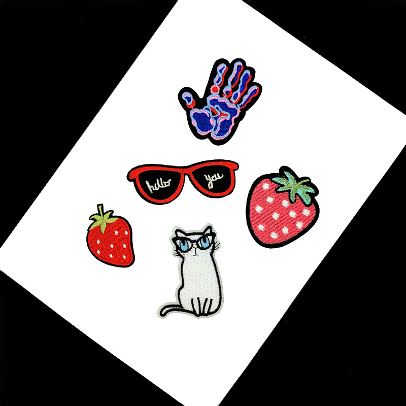 可爱卡通刺绣布贴衣服装饰辅料童装DIY补丁贴背胶电脑绣花章仔