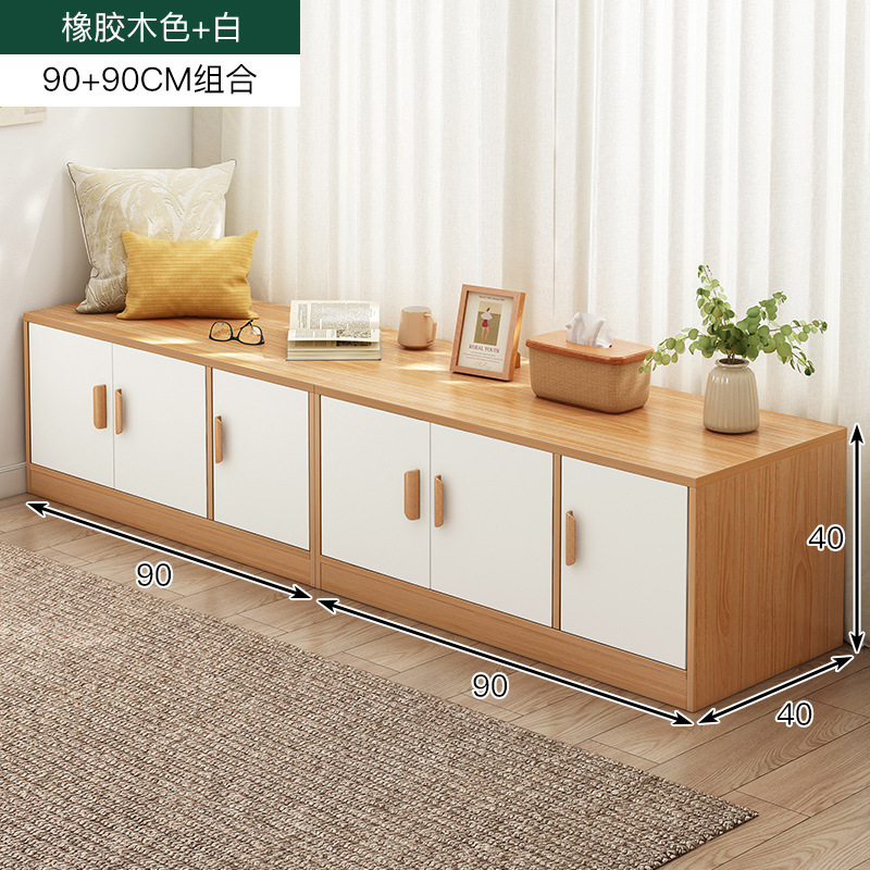 Armario de cama de dormitorio, armario bajo, combinación libre de armario de ventana, armario de tira larga al final de la cama, armario de almacenamiento a prueba de polvo, armario de almacenamiento de rendija estrecha