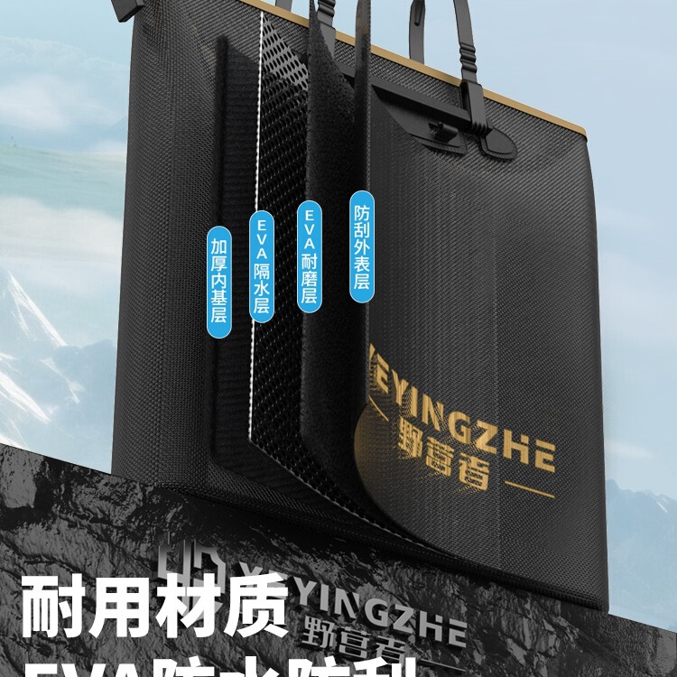ポータブル釣具バッグ、釣具バッグ、ポータブルフィッシュガードバッグ、釣り用厚みのある防水フィッシュガードバッグ、釣具収納バッグ|undefined