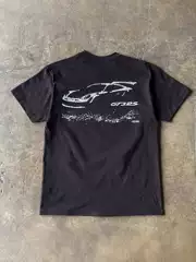 250g Heavy Cotton! Oldschool American Retro Car Car Porsche Gt3 Printed Short-Sleeved T-Shirt