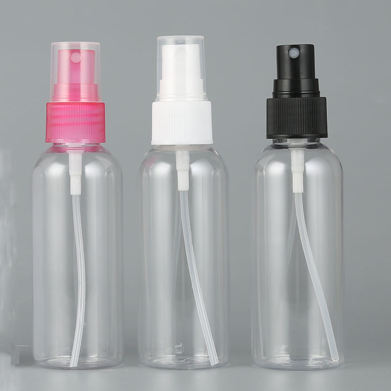 厂家批发70ml圆肩透明精华液香水分装喷雾瓶免洗凝胶酒精消毒液瓶