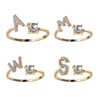 Fashionable one size gemstone ring with letters, Aliexpress, ebay, wholesale