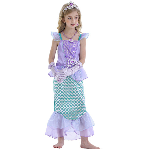 Halloween Costume Children's Mermaid Costume Princess Dress Girls' Dress Children's Skirt Mermaid