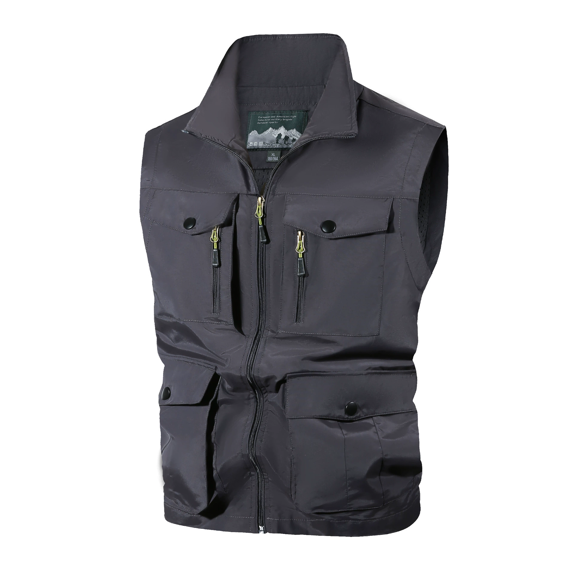 Мужской жилет для фотосъемки на открытом воздухе, весенне-летний новый свободный жилет большого размера с несколькими карманами, рабочая одежда, повседневная куртка для молодежи и людей среднего возраста