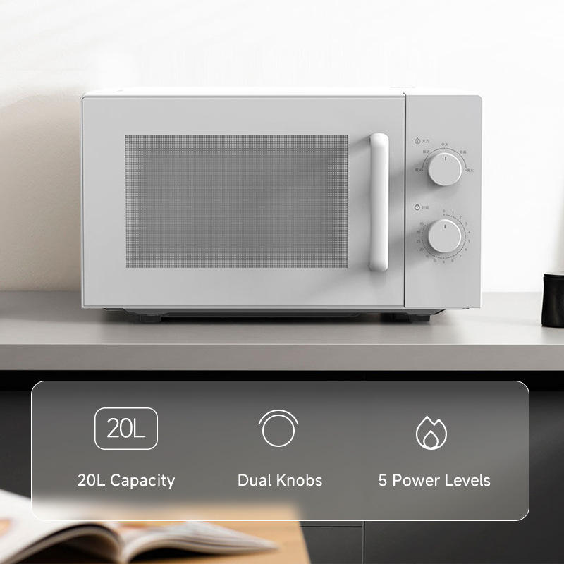 Cross-Border New Microwave Oven 20L Fully Automatic European Multi-Functional Household Small Mechanical Turntable Light Wave Baking