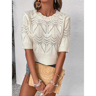 G 86179 Hollow knit top �U��ᘿ����羳���uͨ���Q��