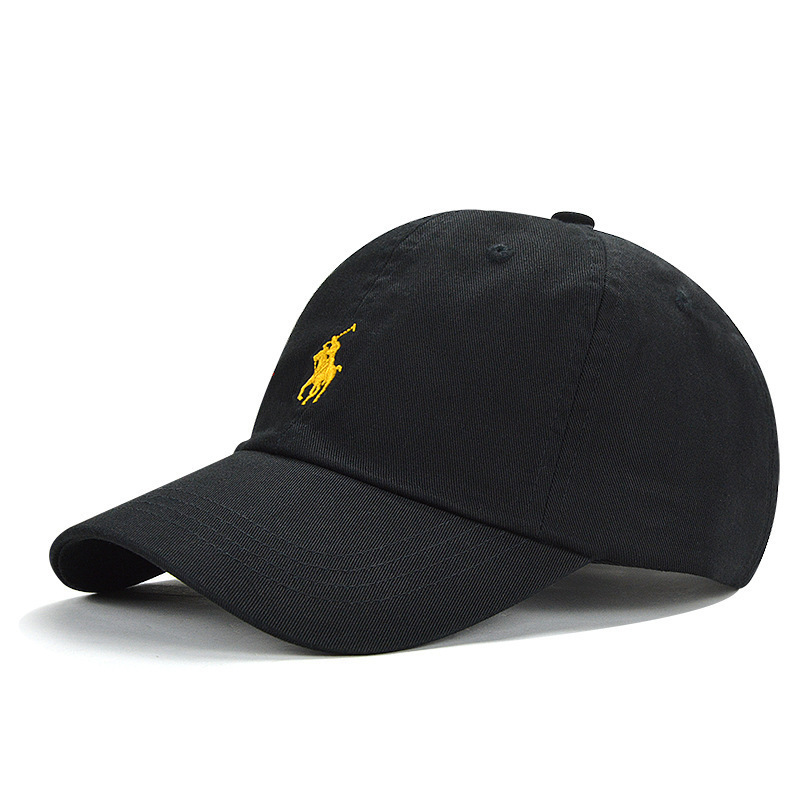 Polo black hat gold label