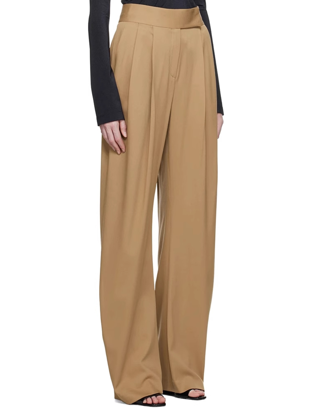 Two Piece Set for Women Autumn Winter Scarf Cut Profile Blazer High Waist Casual Pants Set