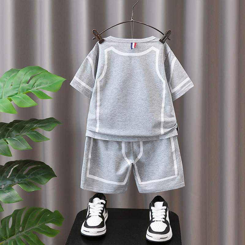 Conjunto de Verano para Niños 3370, Estilo 2026, Ropa Infantil de Manga Corta, Ropa Deportiva para Niños, Estilo Coreano Moderno image 4