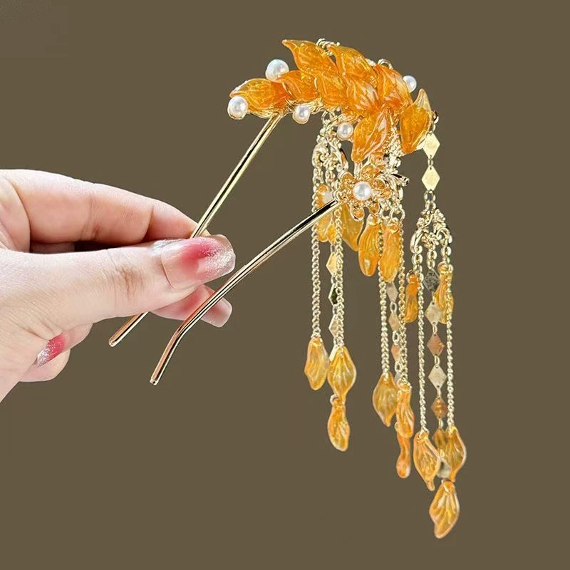 Китайская заколка с кисточками, украшение для волос, Ханьфу