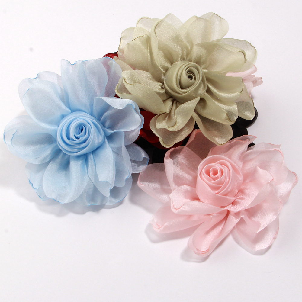 Summer Super Fairy Rose Bud Edge-Trimmed Mesh Flower DIY Handmade Hair Accessories Headwear Accessories Clothing Decorations Accessories