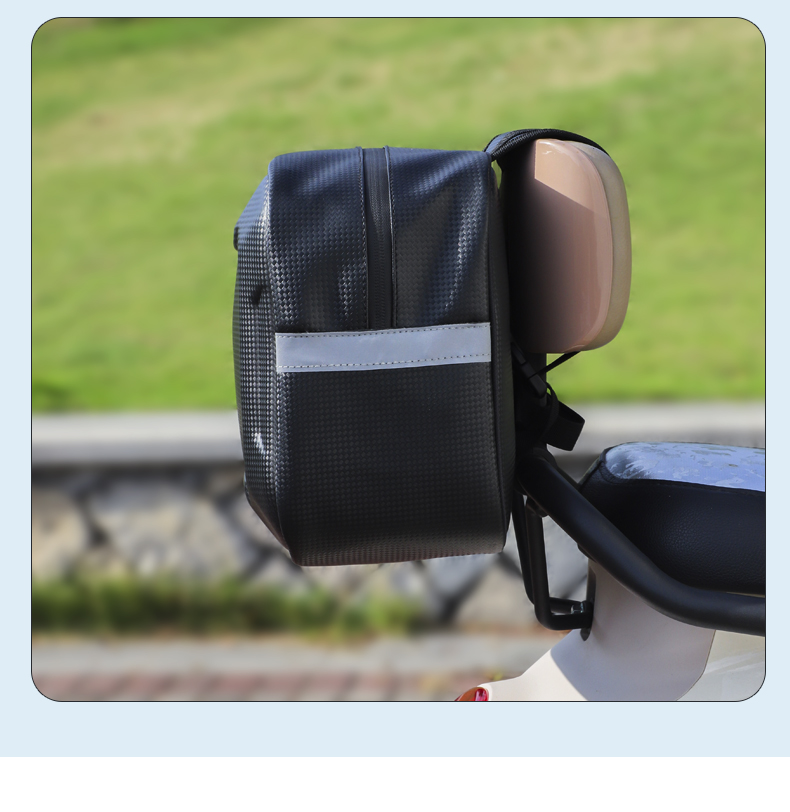 Electric Bicycle Rear Backpack Storage Bag Rear Tail Bag Rear Seat Bag Battery Car Raincoat Charger Storage Hanging Bag