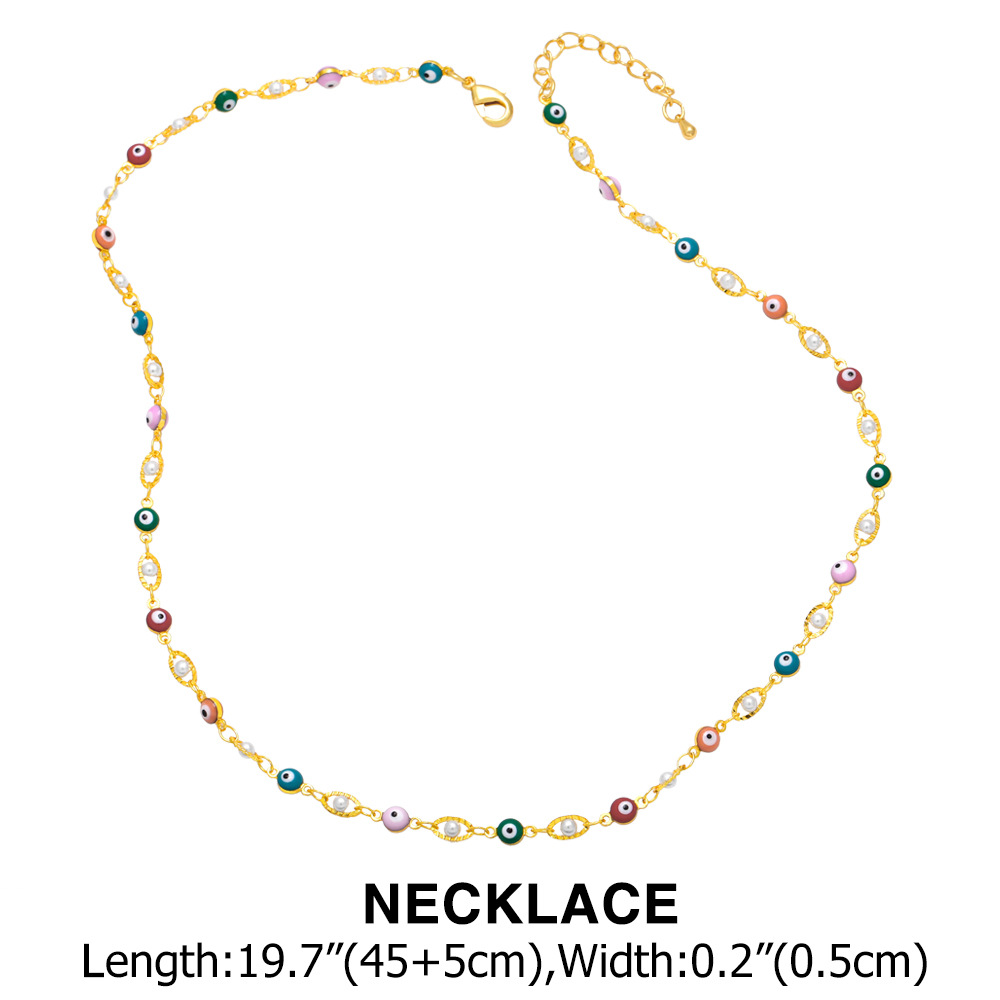 Fashion Eye Copper Plating Artificial Pearls Womenu0027S Bracelets Necklace 1 Piece