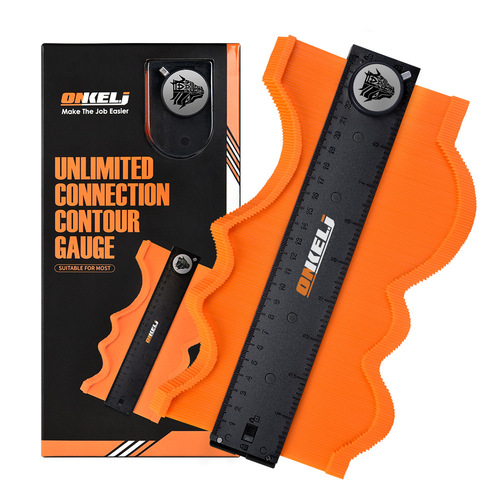 Infinite splicing contour gauge profiling gauge with lock woodworking measurement shape gauge shape taker irregular measuring radian ruler