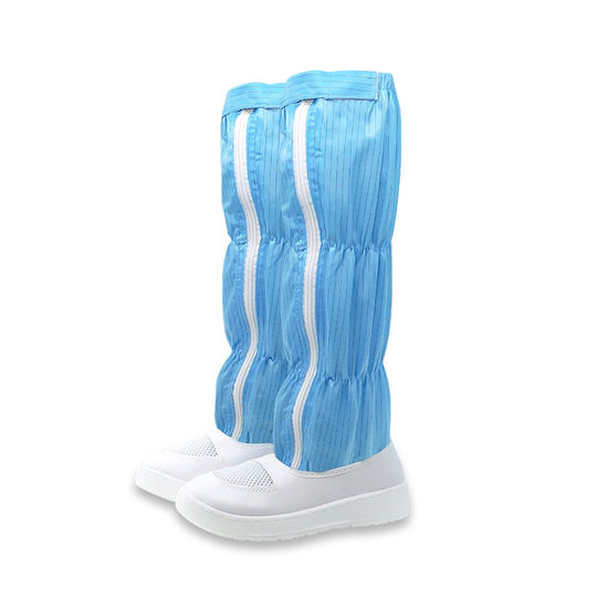 Anti-static shoes dust-free work shoes labor protection shoes high boots breathable clean protective pvc mesh high shoes wholesale