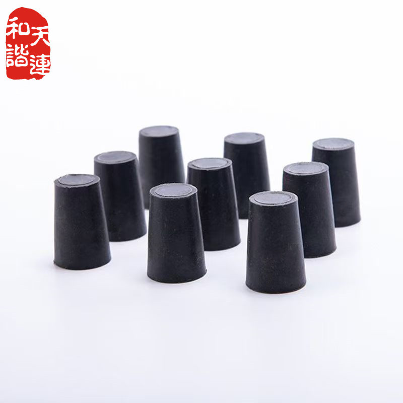 Beijing Tianlian Black Rubber Plug Laboratory Test Tube Plug Plug Rubber Sealing Plug Cone Plug