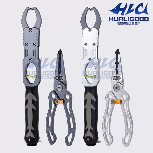 Aluminum Alloy Lure Pliers with Weighing Fish Control Device with Scale Fishing Open Small Ring Fishing Line Scissors Fish Control Pliers Fishing Pliers