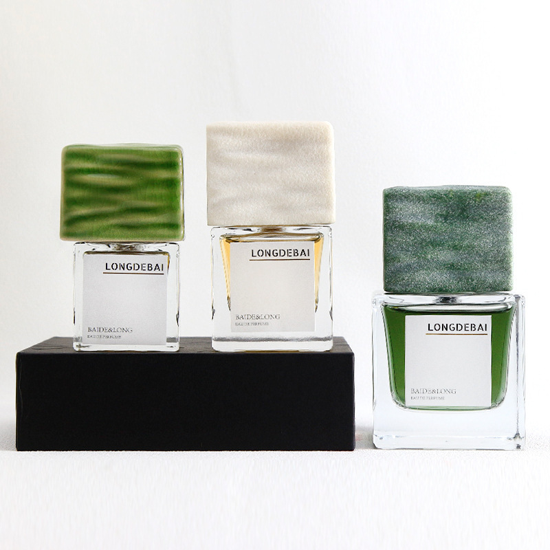 15バヨネット30ml 50ml 100mml角型ガラス香水瓶と大理石蓋細いスプレー化粧品瓶|undefined